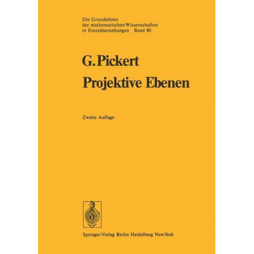 Günter Pickert - Projektive Ebenen