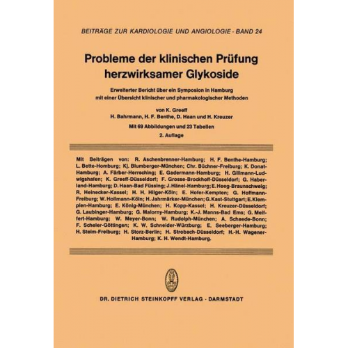 Probleme der Klinischen Prüfung Herzwirksamer Glykoside