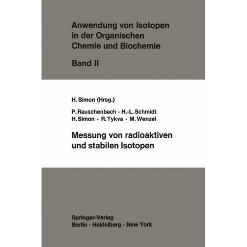 P. Rauschenbach & H.-L. Schmidt & H. Simon & R. Tykva & M. Wenzel - Messung von radioaktiven und stabilen Isotopen