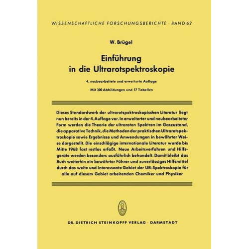 W. Brügel - Einführung in die Ultrarotspektroskopie