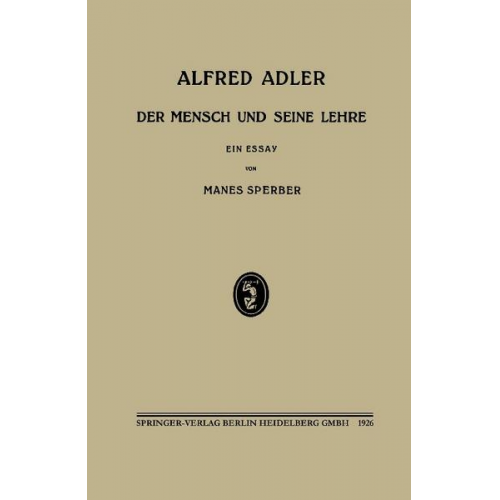 Manès Sperber - Alfred Adler