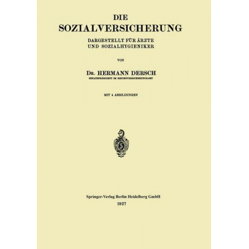 Hermann Dersch - Die Sozialversicherung