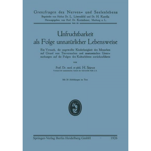 Hermann Et Stieve - Unfruchtbarkeit als Folge unnatürlicher Lebensweise