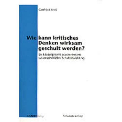 Gottfried Petri - Wie kann kritisches Denken wirksam geschult werden?