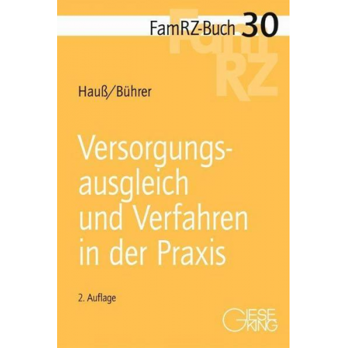 Jörn Hauss & Elke Bührer - Versorgungsausgleich und Verfahren in der Praxis