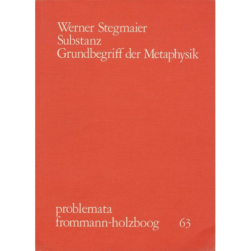 Werner Stegmaier - Substanz