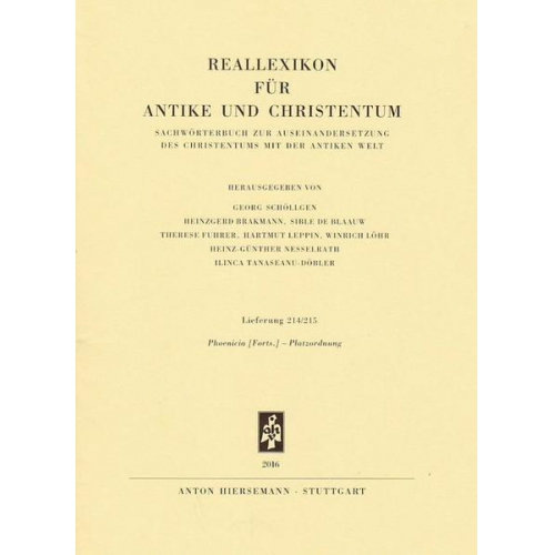 Reallexikon für Antike und Christentum