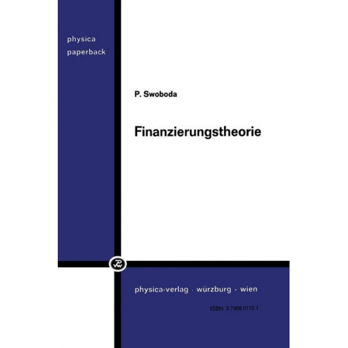 Peter Swoboda - Finanzierungstheorie