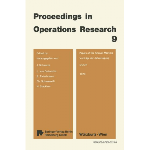 Vorträge der Jahrestagung 1979 / Papers of the Annual Meeting 1979