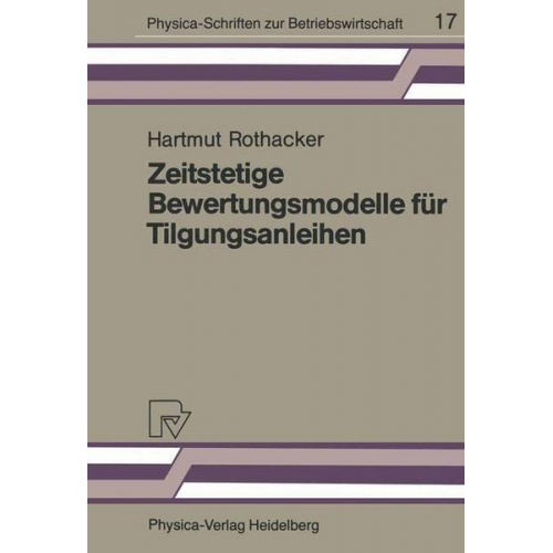 H. Rothacker - Zeitstetige Bewertungsmodelle für Tilgungsanleihen