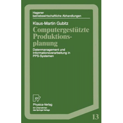 Klaus-Martin Gubitz - Computergestützte Produktionsplanung