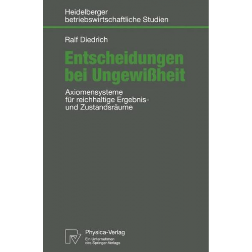 Ralf Diedrich - Entscheidungen bei Ungewißheit