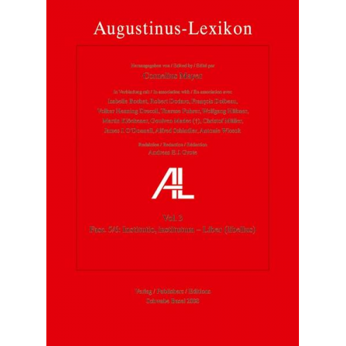 AL - Augustinus-Lexikon / Institutio, Institutum - Liber (libellus)