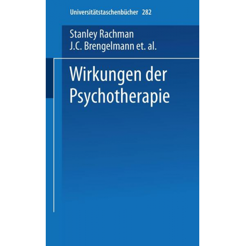 Stanley Rachman - Wirkungen der Psychotherapie