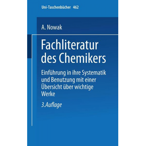 A. Nowak - Fachliteratur des Chemikers