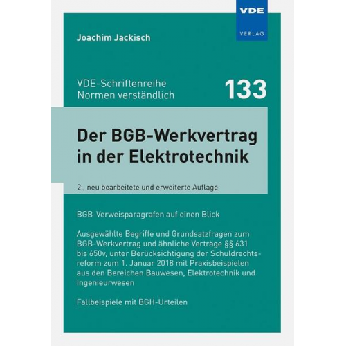Joachim Jackisch - Der BGB-Werkvertrag in der Elektrotechnik