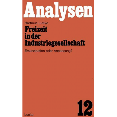 Hartmut Lüdtke - Freizeit in der Industriegesellschaft