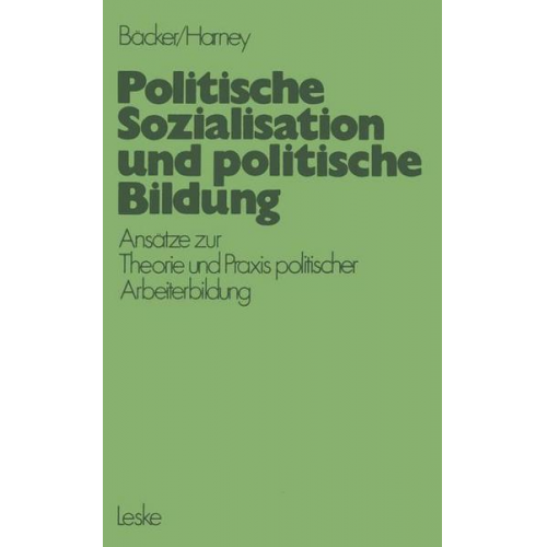 Ferdinand Fred Bäcker - Politische Sozialisation und politische Bildung