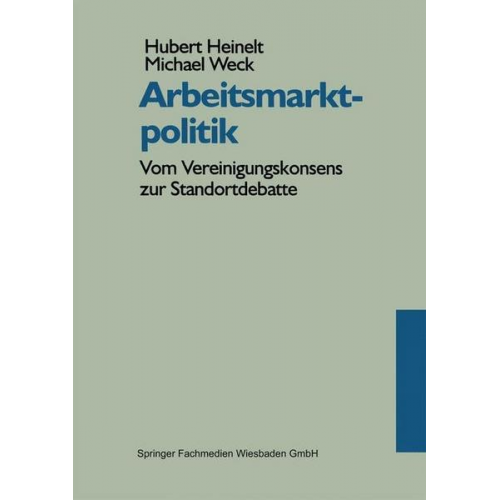 Hubert Heinelt & Michael Weck - Arbeitsmarktpolitik