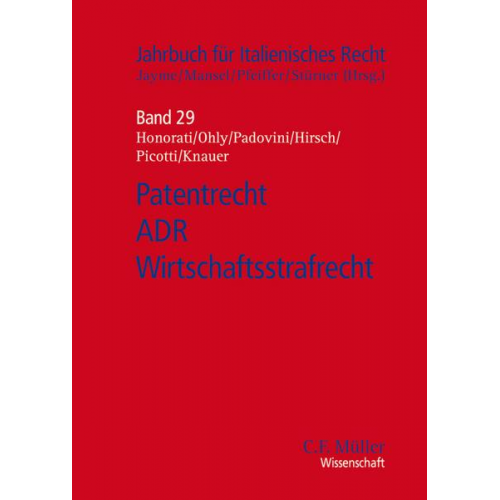 Patentrecht - ADR - Wirtschaftsstrafrecht