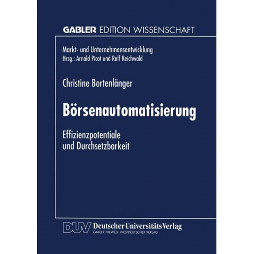 Christine Bortenlänger - Börsenautomatisierung