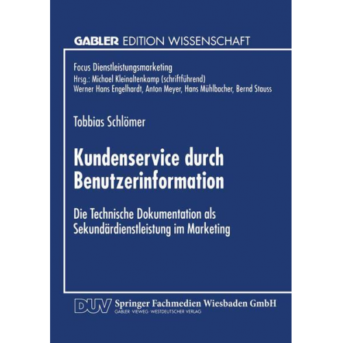 Tobbias Schlömer - Kundenservice durch Benutzerinformation