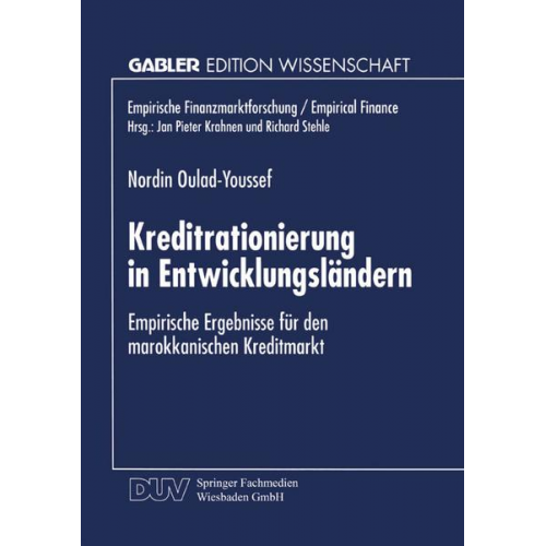 Nordin Oulad-Youssef - Kreditrationierung in Entwicklungsländern