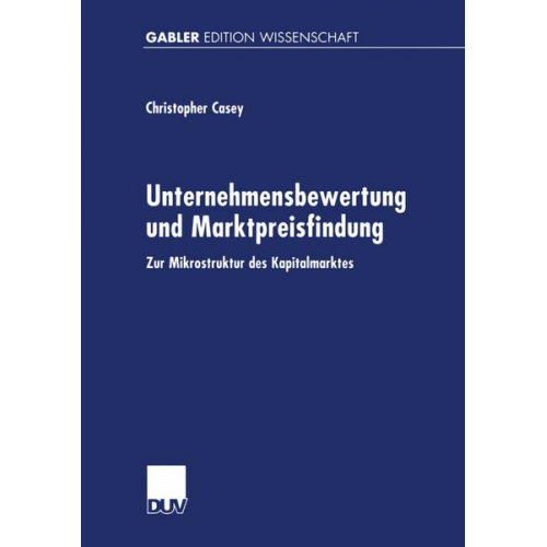 Christopher Casey - Unternehmensbewertung und Marktpreisfindung