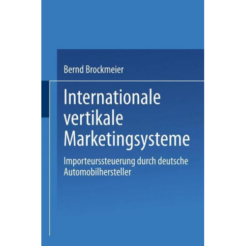 Bernd Brockmeier - Internationale vertikale Marketingsysteme