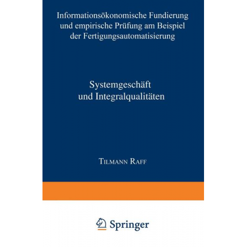 Tilmann Raff - Systemgeschäft und Integralqualitäten