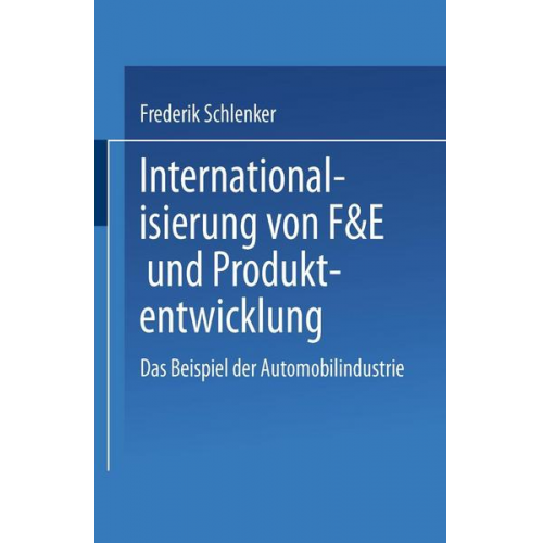 Frederik Schlenker - Internationalisierung von F&E und Produktentwicklung