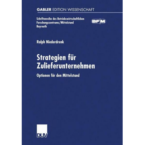 Ralph Niederdrenk - Strategien für Zulieferunternehmen