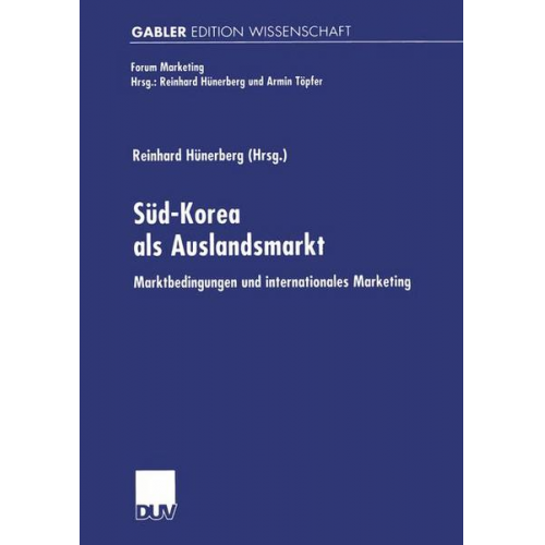 Reinhard Hünerberg - Süd-Korea als Auslandsmarkt