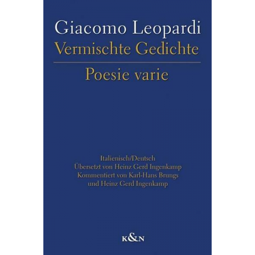 Giacomo Leopardi - Vermischte Gedichte Poesie varie