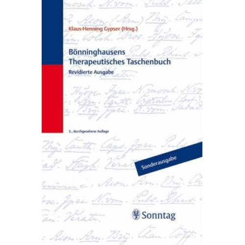 Klaus-Henning Gypser - Bönninghausens Therapeutisches Taschenbuch