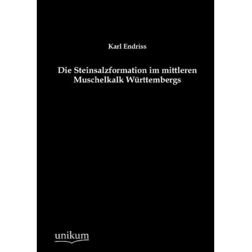 Karl Endriss - Die Steinsalzformation im mittleren Muschelkalk Württembergs