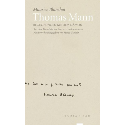 Maurice Blanchot - Thomas Mann