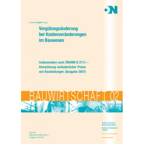 Vergütungsänderung bei Kostenveränderung im Bauwesen