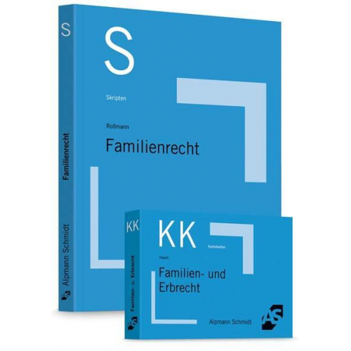 Claudia Haack & Franz-Thomas Rossmann - Bundle Roßmann, Skript Familienrecht + Haack, Karteikarten Familien- und Erbrecht
