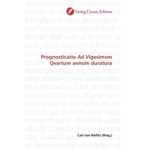 Carl Reifitz - Prognosticatio Ad Vigesimvm Qvartum annum duratura