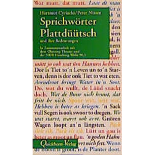 Hartmut Cyriacks & Peter Nissen - Sprichwörter Plattdüütsch