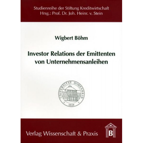 Wigbert Böhm - Investor Relations der Emittenten von Unternehmensanleihen.