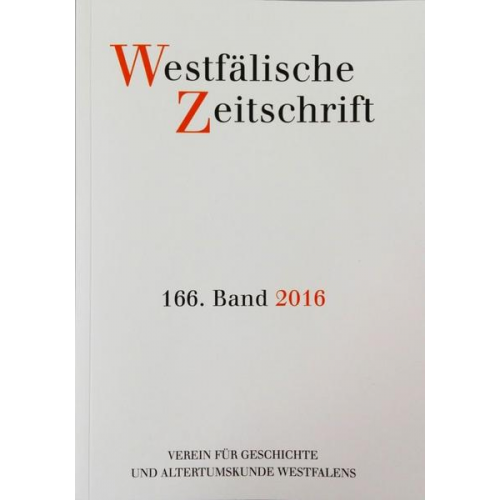 Westfälische Zeitschrift 166, Band 2016