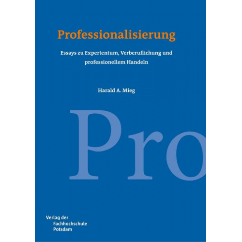 Harald Mieg - Professionalisierung