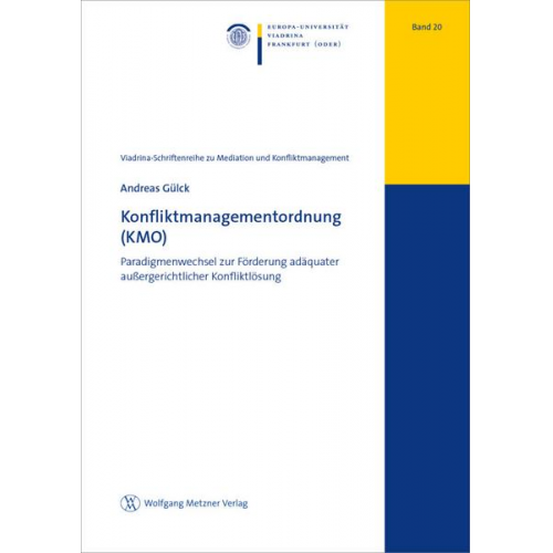 Andreas Gülck - Konfliktmanagementordnung (KMO)