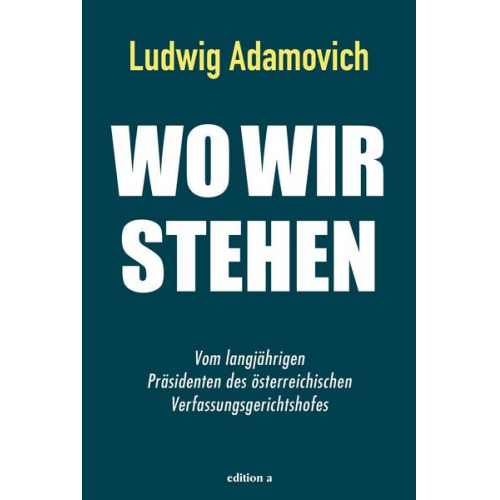 Ludwig Adamovich - Wo wir stehen