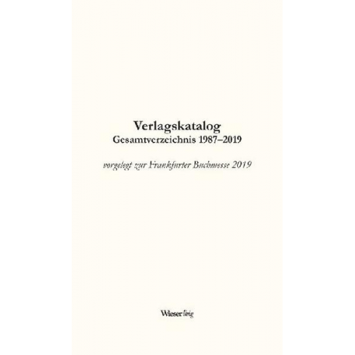 Wieser Verlag - Verlagskatalog