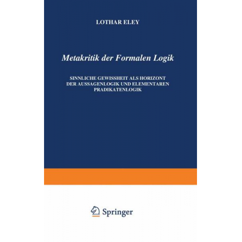 L. Eley - Metakritik der Formalen Logik