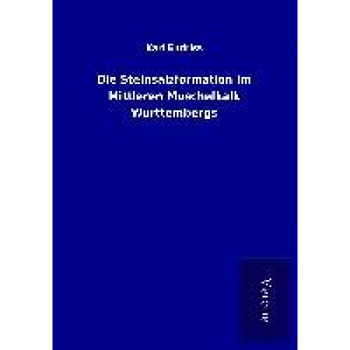 Karl Endriss - Die Steinsalzformation im Mittleren Muschelkalk Württembergs