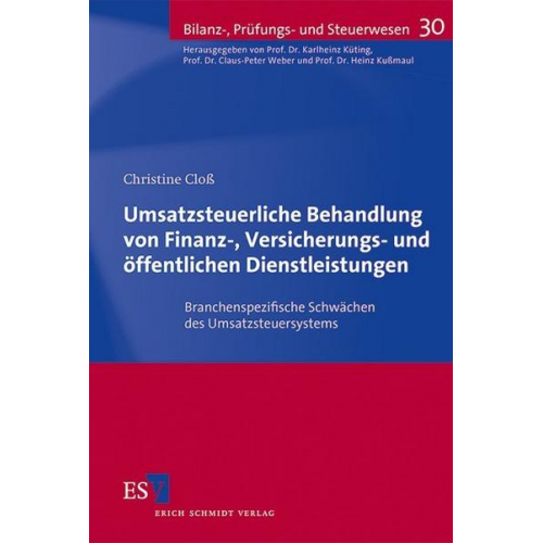 Christine Closs - Umsatzsteuerliche Behandlung von Finanz-, Versicherungs- und öffentlichen Dienstleistungen